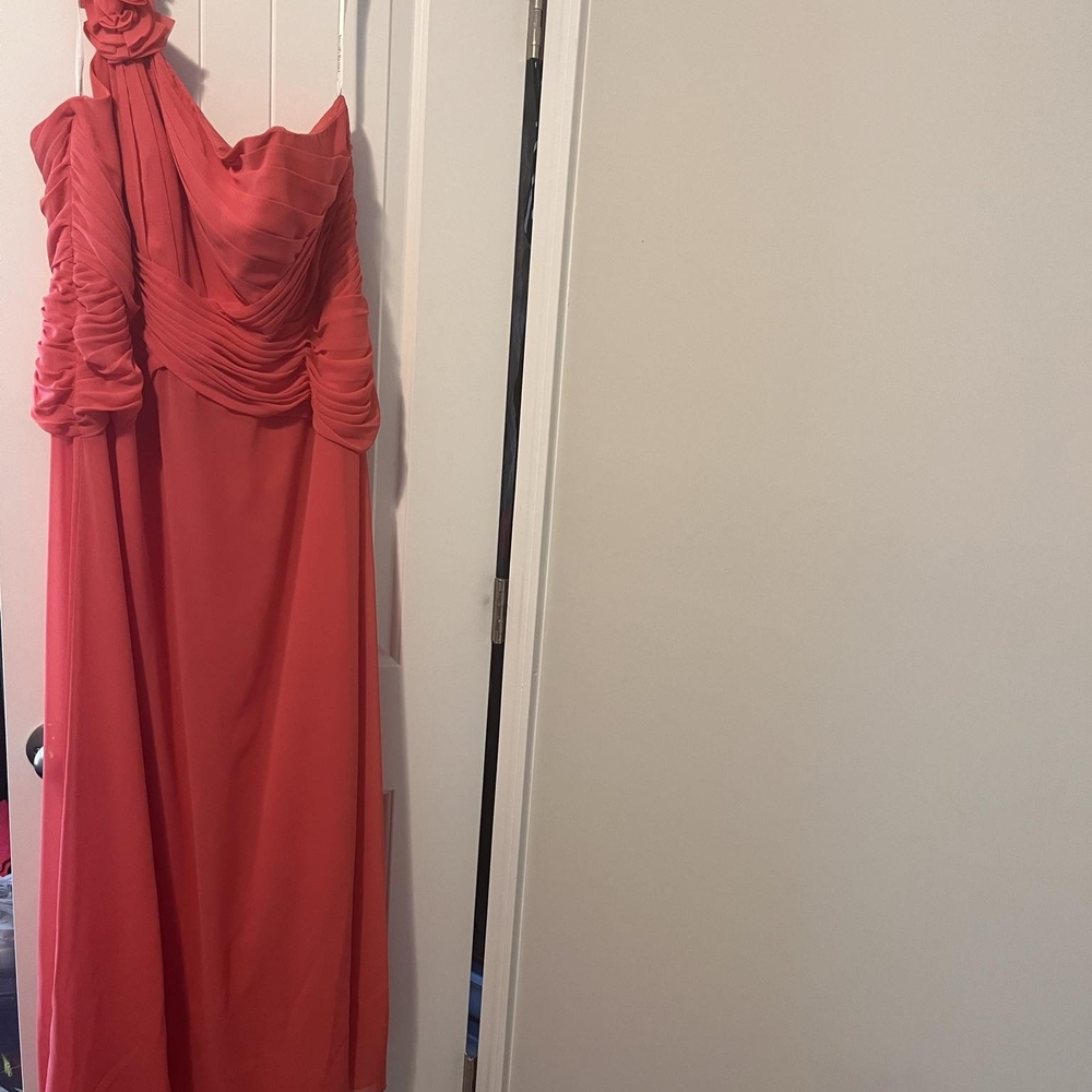 Elegant Coral Evening Gown